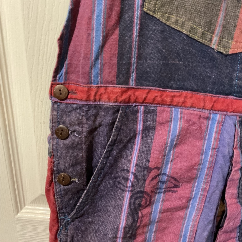Boho Patchwork Multicolored Overalls - image 3